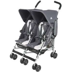  Maclaren Twin Triumph Stroller, Charcoal/Silver Baby