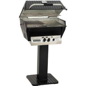   Premium Propane Gas Grill On Black Patio Post Patio, Lawn & Garden