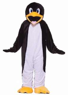 Penguin Mascot Adult Costume includes the head with see thru eye mesh 