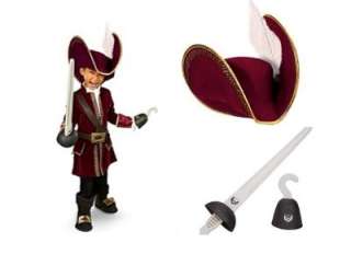  Captain Hook Costume or Hat or Sword & Hook Set or not 