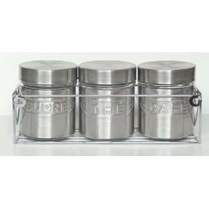  Spice Paradise Stainless Steel Canister Coffee Set   Wall 
