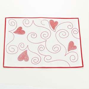 Valentines Day Placemats Hearts 3 Styles Cotton U PIck NEW Fast 