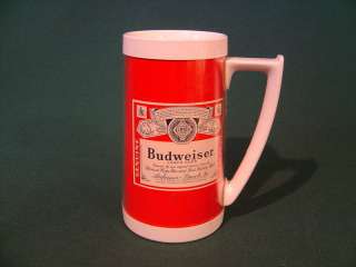 BUDWEISER BEER THERMAL MUG PLASTIC STEIN CUP  