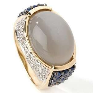    14K Gold Moonstone Choice, Gemstone & Diamond Ring Jewelry