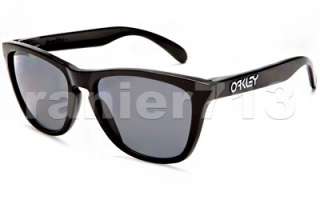 NEW Oakley Frogskins POLARIZED Sunglasses Polished Black/Grey  