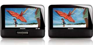Philips 7 Dual Screen Portable DVD Player PET7402 7” TFT LCD 