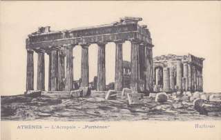 Athens Greece 1900s Parthenon Acropolis ruins vintage postcard  