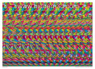 Horse 18x13 3D Stereogram Poster Hidden 3D illusion  