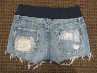 Miss Me Maternity Jeans Distressed Rigid Maui Cut Off Shorts Size 26 