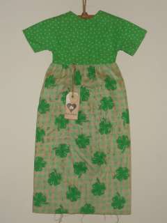 Primitive Folk Art ST. PATRICKS Irish Doll Dress Ornie  