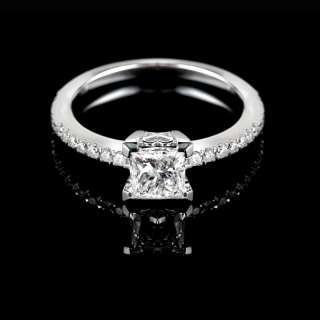 10 CTW SI E PRINCESS CUT DIAMOND & ACCENTS ENGAGEMENT RING 14K WHITE 