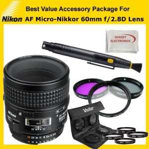  Nikon AF Micro Nikkor 60mm f/2.8D Lens Kit Includes Nikon AF 