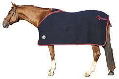 Weatherbeeta WOOL Horse Blanket Cooler Navy Blue Red 72  
