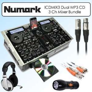 Dual  CD Performance System Universal Dock for Ipod 3 Channel Mixer 