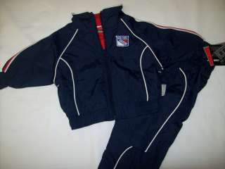 New York Rangers Baby Infant 2pc Windsuit Jacket and Pants sz 3 6 mos 