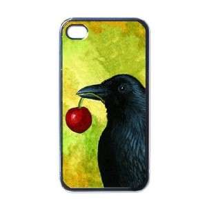 Black Apple Iphone 4 Case art Bird 55 Crow Raven  