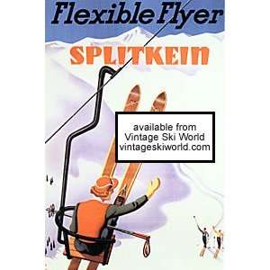  Flexible Flyer Splitkein Ski Poster