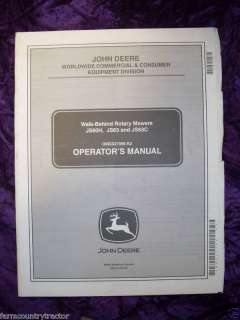 JohnDeere Rotary Mower JS60H/JS63/JS63C Operator Manual  