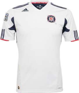 Chicago Fire Youth White adidas Soccer Replica Away Jersey  