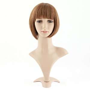   6sense Synthetic Stylish Short Straight Style Flax brown Wig Beauty