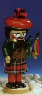 Steinbach SIGNED Scottish Bagpiper German Christmas Nutcracker Made in 