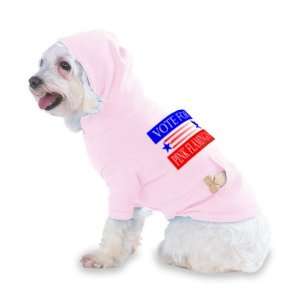  VOTE FOR PINK FLAMINGOS Hooded (Hoody) T Shirt with pocket 