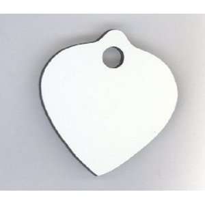  Plastic ID Tag, White Heart