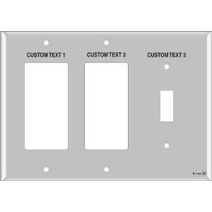   Light Switch Labels 2 Decora 1 Toggle (plastic   standard size) Home