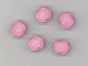 NOVELTY pink rose BUTTONS FOR SEWING QUILTS CRAFTS  