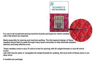 25 Schmetz Quilting Sewing Machine Needles Size 90/14  