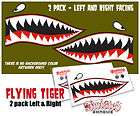 40 FLYING TIGER SHARK DECAL 3 COLOR 2 PACK LEFT/RIGHT