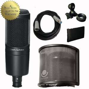    Diaphragm Microphone with Pop Filter and Cable Musical Instruments