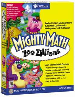 Mighty Math Zoo Zillions PC Mac New Sealed  