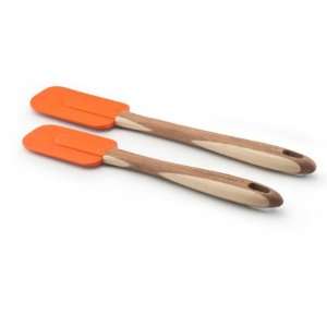  Rachael Ray Tools Bamboo 2 Piece Spatula Set, Orange 