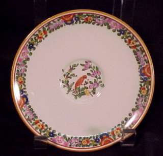 Royal Worcester Crown Old Parrot Cream Soup Cup Saucer  