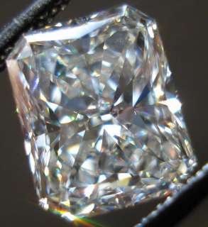 06ct H SI1 Radiant Diamond Platinum Three Stone Ring R3415 Diamonds 