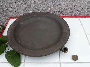 Antique french METAL warmer PLATE 1900  