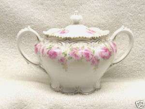 RS PRUSSIA Sugar Bowl Star & Wreath Mark Rose Design  