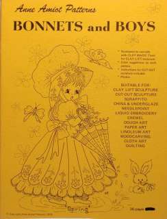 RARE Anne Amiot PAPER PATTERNS BOOK ~ BONNETS & BOYS  