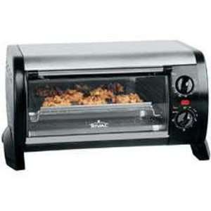  Rival TO404 4 Slice Countertop Oven, Black/Stainless 