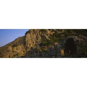  Tombs on a Cliff, Lycian Rock Tomb, Antalya, Turkey 