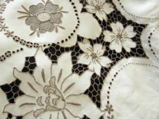   Cutwork BANQUET 122 Tablecloth 18 Napkins BEAUTY Vintage EMBROIDERED