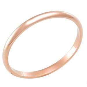  2.5 Millimeters Rose Gold Heavy Wedding Band Ring 14Kt Gold 