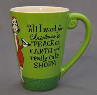   want for christmas is peace on earth and really cute shoes 5 tall 3 5