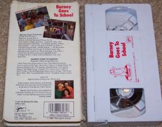 Barney 4 VHS Tapes Waiting For Santa 1 2 3 4 Seasons Barney Goes 