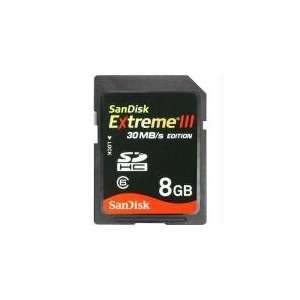  SanDisk 8GB Extreme III High Performance SD Memory Card 
