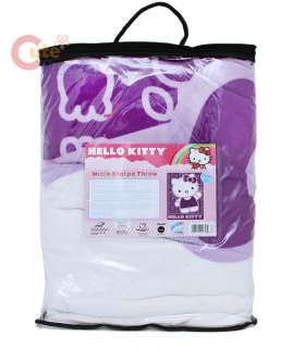 Sanrio Hello Kitty Plush Blanket /Micro Sherpa Mink Purple 60x80 Twin 