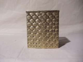 Gold Metal Tissue Box Cover 5.5 Tall, 4 3/4 Wide (USED)  
