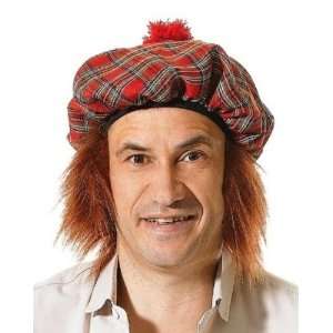  Scotsman Fancy Dress Hat & Ginger Hair Inc FREE Wig Cap 
