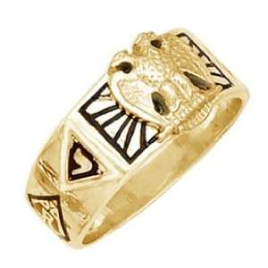   Mens Vermeil Masonic Freemason Scottish Rite Ring (Size 9) Jewelry
